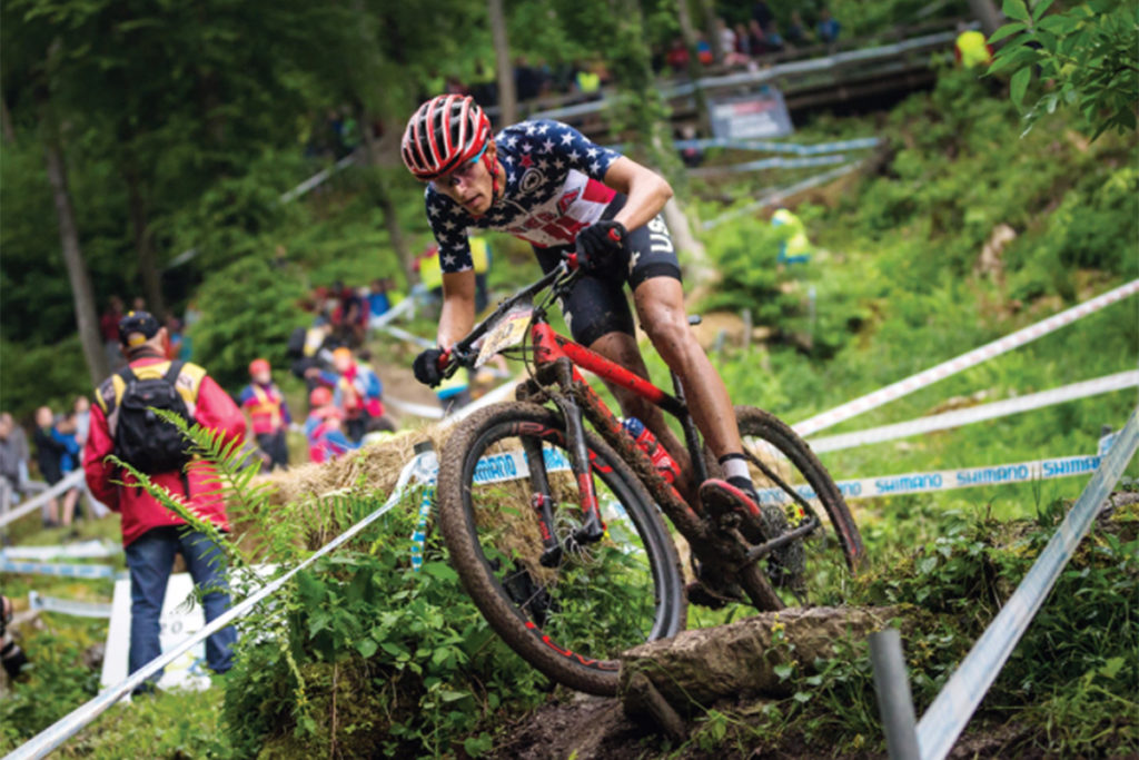 OCOB's Christopher Blevins competes in mountain biking for the 2021 Olympics.