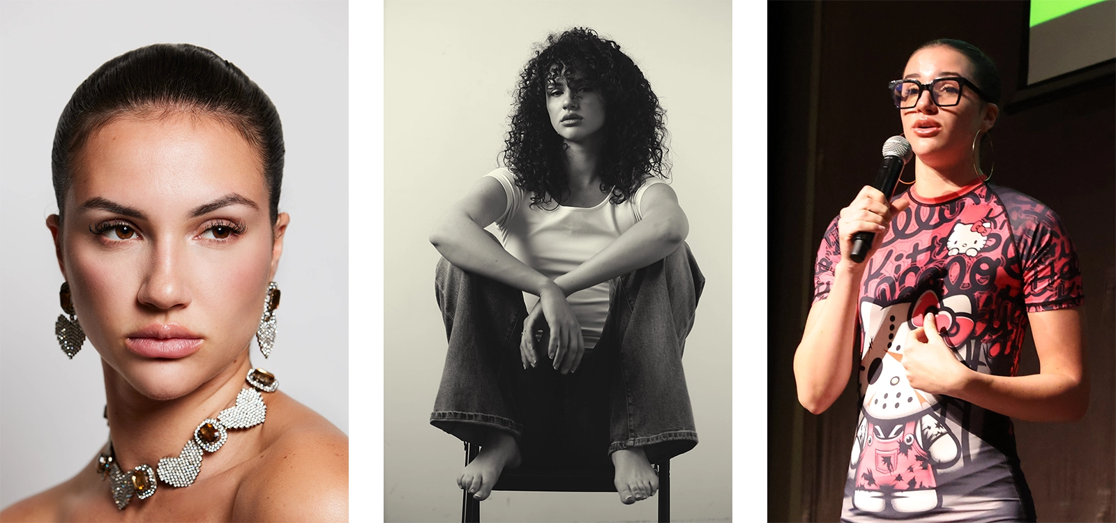 Shots of Alara Wiefling modeling