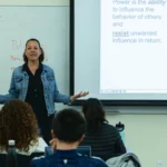 Erica A. Stewart teaches a class