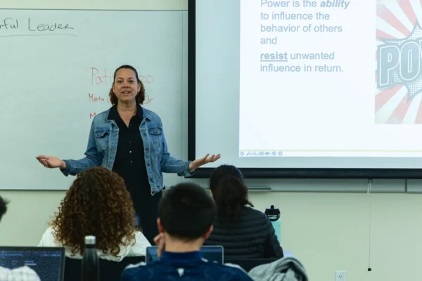 Erica A. Stewart teaches a class