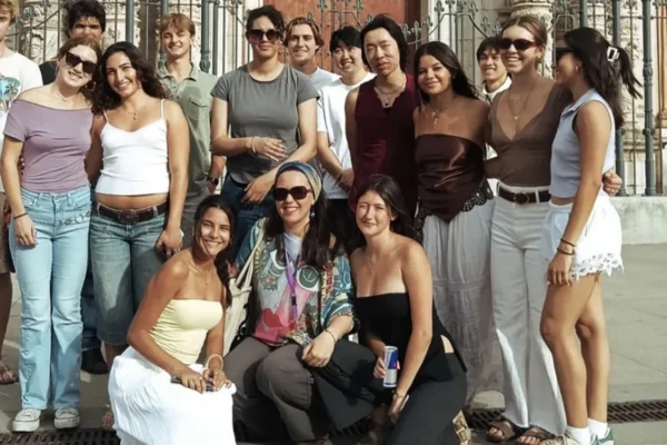 First Year Go students pose for a photo in Spain