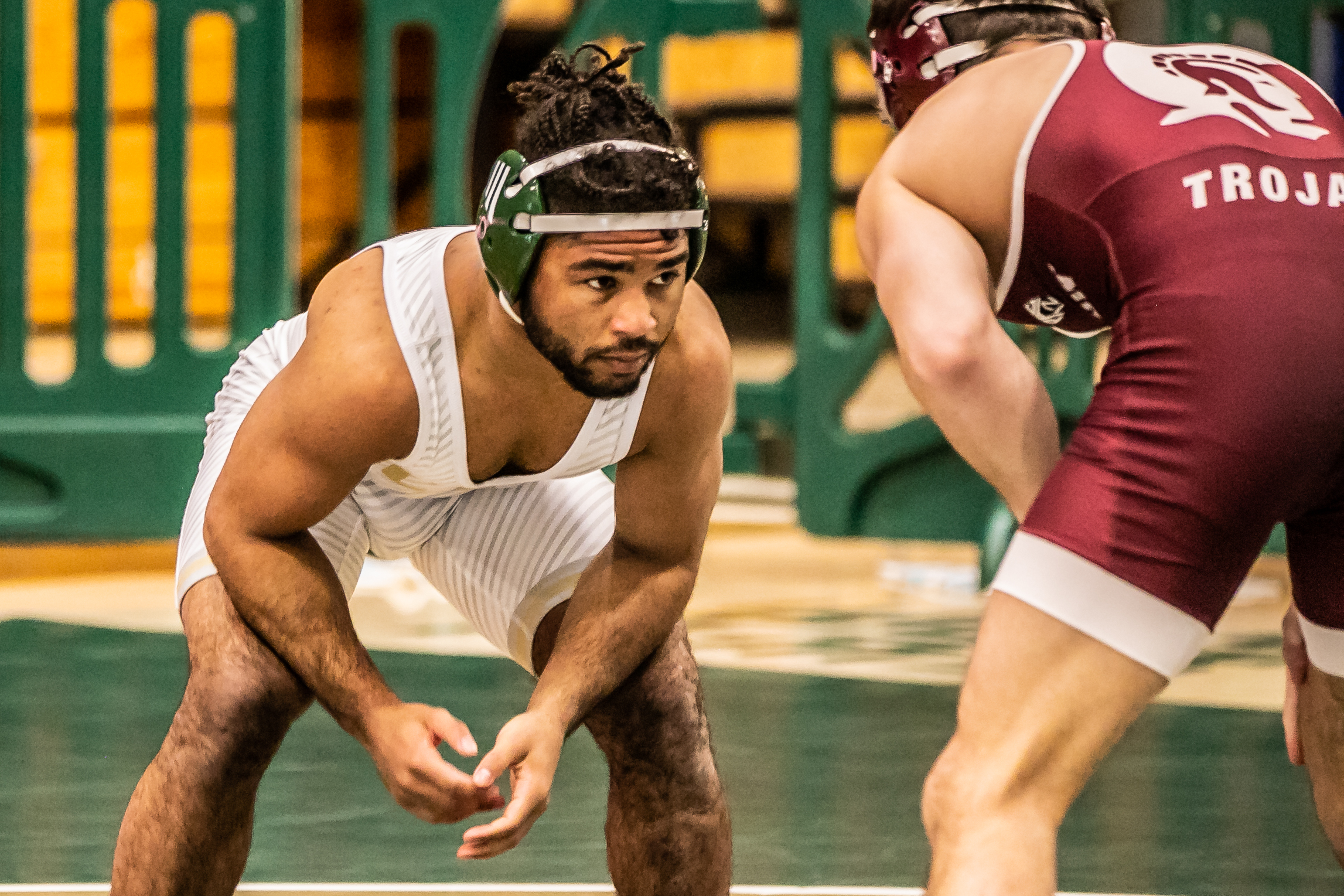 Dom Demas, a top-rated wrestler, transferred to Cal Poly to wrestle and earna master's degree.